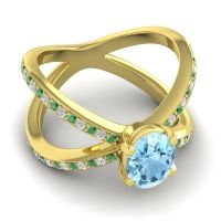 Modern Oval Pave Tara Ring