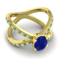 Modern Oval Pave Tara Ring