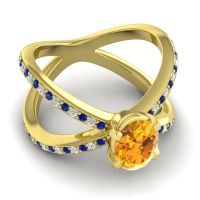 Modern Oval Pave Tara Ring