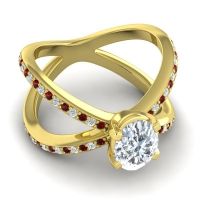 Modern Oval Pave Tara Ring