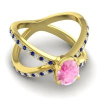 Modern Oval Pave Tara Ring