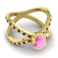 Modern Oval Pave Tara Ring