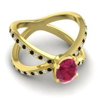 Modern Oval Pave Tara Ring