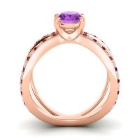 Modern Oval Pave Tara Ring