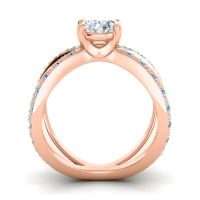 Modern Oval Pave Tara Ring