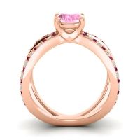 Modern Oval Pave Tara Ring
