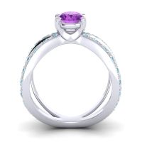 Modern Oval Pave Tara Ring