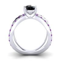 Modern Oval Pave Tara Ring