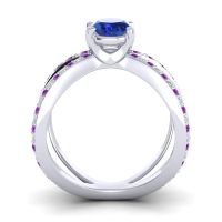 Modern Oval Pave Tara Ring