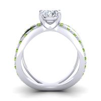 Modern Oval Pave Tara Ring