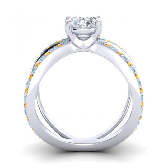 Modern Oval Pave Tara Ring