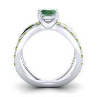 Modern Oval Pave Tara Ring