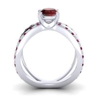 Modern Oval Pave Tara Ring