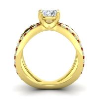 Modern Oval Pave Tara Ring