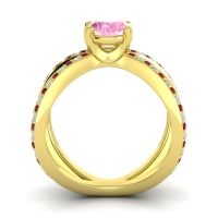 Modern Oval Pave Tara Ring