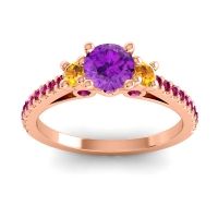 Ornate Three Stone Navan Ring