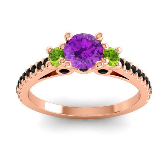 Ornate Three Stone Navan Ring