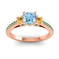 Ornate Three Stone Navan Ring