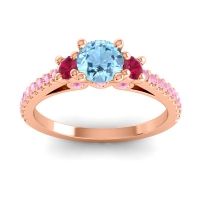 Ornate Three Stone Navan Ring