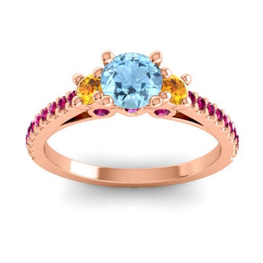 Ornate Three Stone Navan Ring
