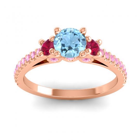 Ornate Three Stone Navan Ring
