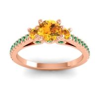 Ornate Three Stone Navan Ring