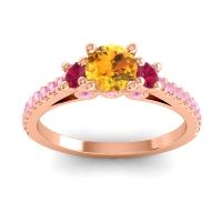 Ornate Three Stone Navan Ring