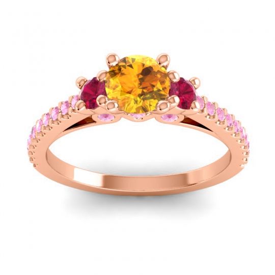 Ornate Three Stone Navan Ring