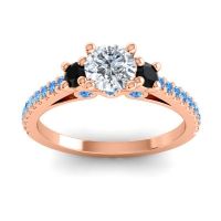 Ornate Three Stone Navan Ring