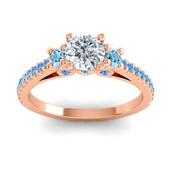 Ornate Three Stone Navan Ring