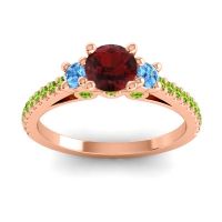 Ornate Three Stone Navan Ring