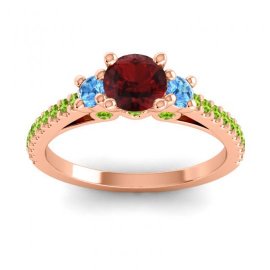 Ornate Three Stone Navan Ring