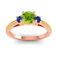 Ornate Three Stone Navan Ring