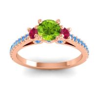 Ornate Three Stone Navan Ring