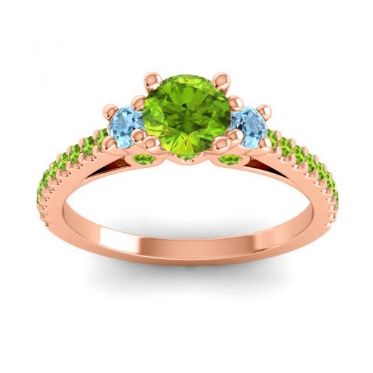 Ornate Three Stone Navan Ring