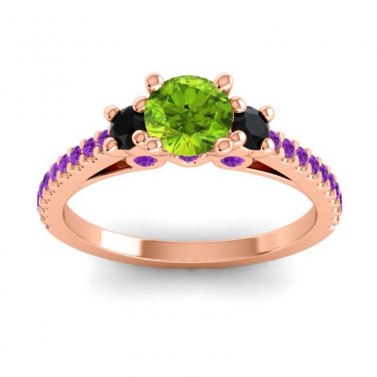 Ornate Three Stone Navan Ring