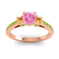Ornate Three Stone Navan Ring