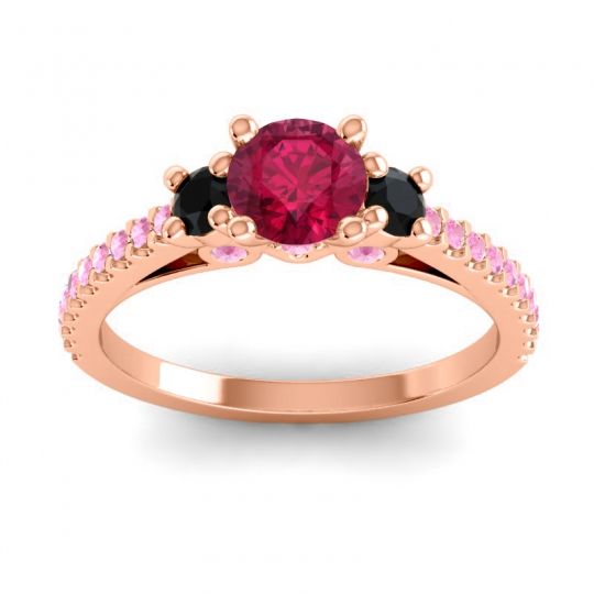 Ornate Three Stone Navan Ring