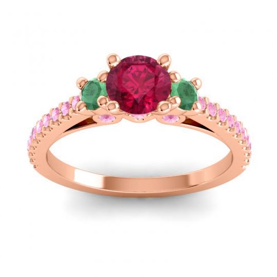 Ornate Three Stone Navan Ring