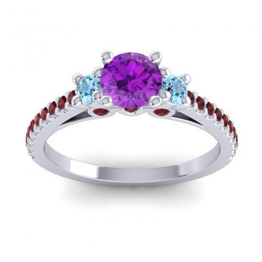Ornate Three Stone Navan Ring