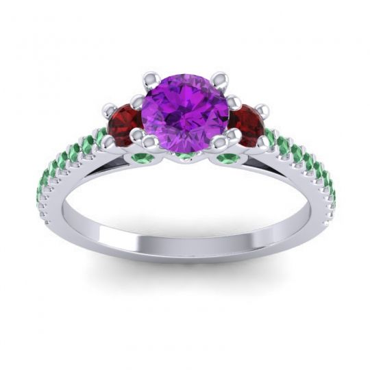 Ornate Three Stone Navan Ring