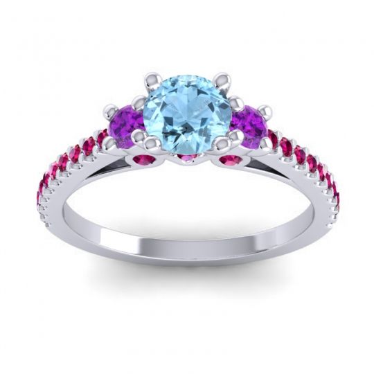 Ornate Three Stone Navan Ring