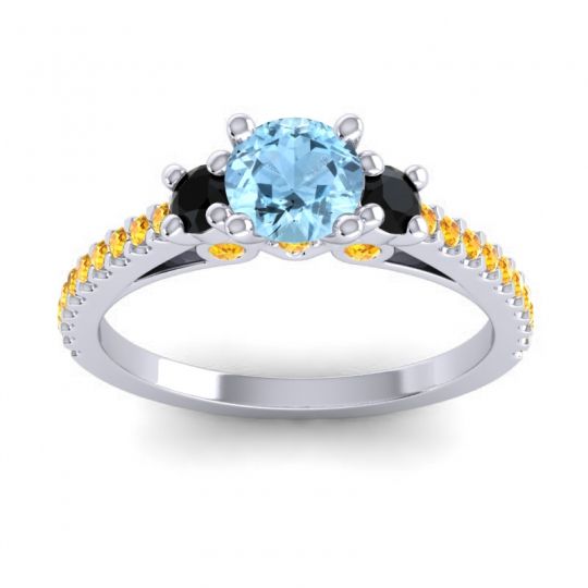 Ornate Three Stone Navan Ring