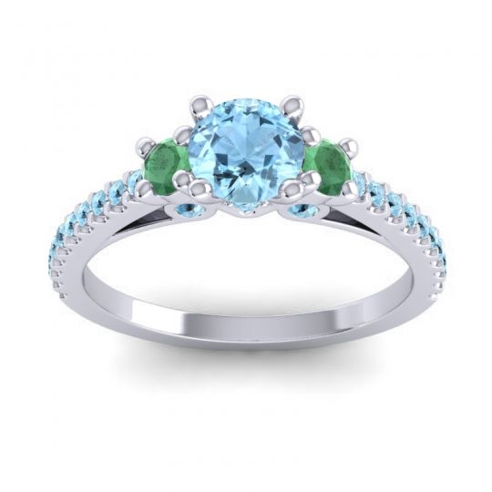 Ornate Three Stone Navan Ring