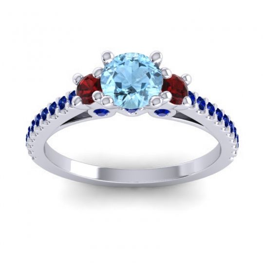 Ornate Three Stone Navan Ring