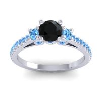 Ornate Three Stone Navan Ring