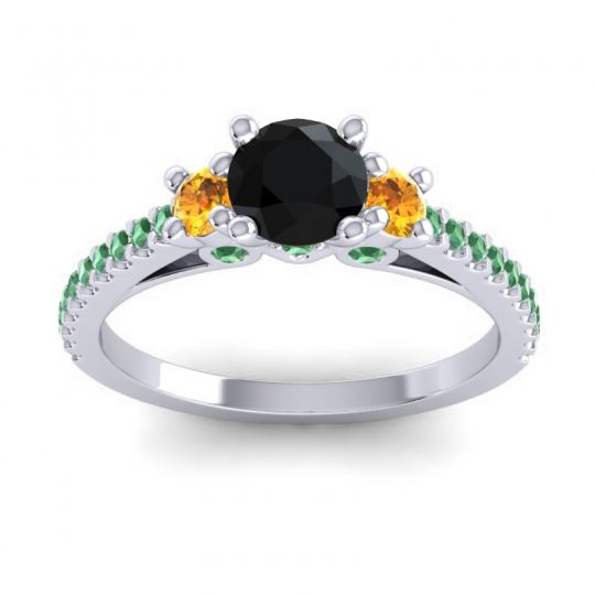 Ornate Three Stone Navan Ring