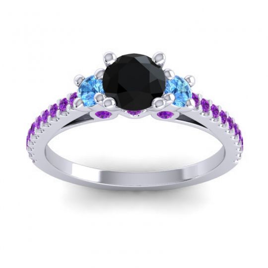 Ornate Three Stone Navan Ring