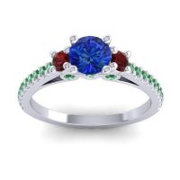 Ornate Three Stone Navan Ring