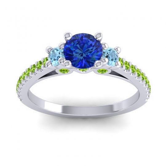 Ornate Three Stone Navan Ring